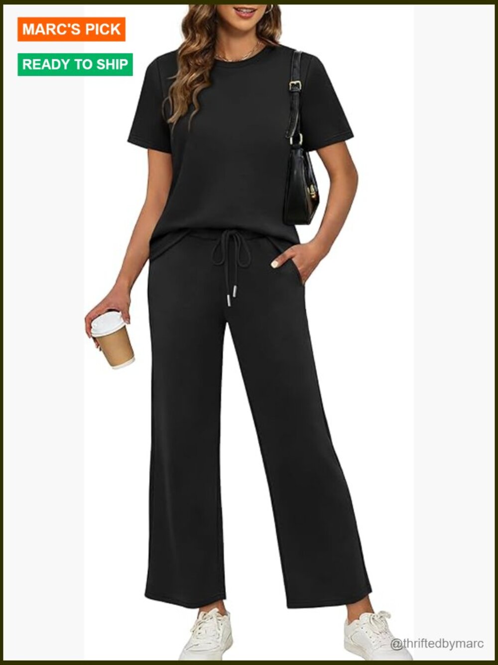 Women's Lounge Set 2 Piece Tracksuit Wide Leg Pants Short Sleeve Top S-3XL